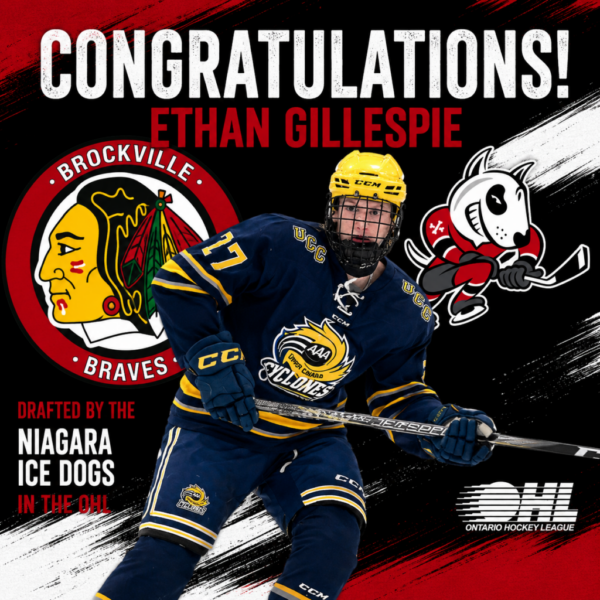 OHL U18 Draft – Ethan Gillespie picked by Niagara